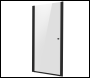 Sealey DH304 Pivot Shower Door 800 x 1850mm, 6mm Tempered Glass, Reversible - Black