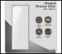 Sealey DH306 Hinged Shower Door 800 x 1850mm, 6mm Tempered Glass, Reversible - Chrome