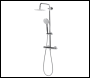 Sealey DH314 Thermostatic Shower Mixer Set, 20cm Round Head, Adjustable Rail - Chrome