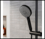 Sealey DH315 Thermostatic Shower Mixer Set, 20cm Round Head, Adjustable Rail - Black