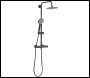 Sealey DH315 Thermostatic Shower Mixer Set, 20cm Round Head, Adjustable Rail - Black