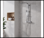 Sealey DH316 Thermostatic Shower Mixer Set, 20x20cm Square Head, Adjustable Rail - Chrome