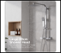 Sealey DH316 Thermostatic Shower Mixer Set, 20x20cm Square Head, Adjustable Rail - Chrome