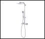 Sealey DH316 Thermostatic Shower Mixer Set, 20x20cm Square Head, Adjustable Rail - Chrome