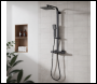 Sealey DH317 Thermostatic Shower Mixer Set, 20x20cm Square Head, Adjustable Rail - Black