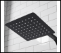 Sealey DH317 Thermostatic Shower Mixer Set, 20x20cm Square Head, Adjustable Rail - Black
