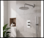Sealey DH318 Concealed Thermostatic Shower Set 20cm Round Head & Hand Shower - Chrome