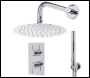 Sealey DH318 Concealed Thermostatic Shower Set 20cm Round Head & Hand Shower - Chrome