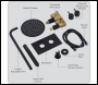 Sealey DH319 Concealed Thermostatic Shower Set, 20cm Round Head & Hand Shower - Black