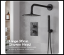 Sealey DH319 Concealed Thermostatic Shower Set, 20cm Round Head & Hand Shower - Black