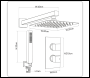 Sealey DH320 Concealed Thermostatic Shower Set 20 x 20cm Square Head & Hand Shower - Chrome