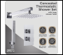 Sealey DH320 Concealed Thermostatic Shower Set 20 x 20cm Square Head & Hand Shower - Chrome