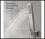 Sealey DH320 Concealed Thermostatic Shower Set 20 x 20cm Square Head & Hand Shower - Chrome