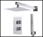 Sealey DH320 Concealed Thermostatic Shower Set 20 x 20cm Square Head & Hand Shower - Chrome