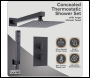 Sealey DH321 Baridi Concealed Thermostatic Shower Set 20 x 20cm Square Head & Hand Shower - Black
