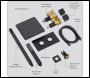 Sealey DH321 Concealed Thermostatic Shower Set 20 x 20cm Square Head & Hand Shower - Black