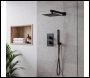 Sealey DH321 Concealed Thermostatic Shower Set 20 x 20cm Square Head & Hand Shower - Black