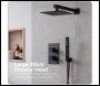 Sealey DH321 Concealed Thermostatic Shower Set 20 x 20cm Square Head & Hand Shower - Black