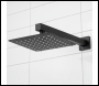 Sealey DH321 Concealed Thermostatic Shower Set 20 x 20cm Square Head & Hand Shower - Black
