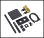 Sealey DH321 Concealed Thermostatic Shower Set 20 x 20cm Square Head & Hand Shower - Black