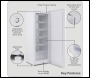 Sealey DH324 Baridi Freestanding Tall Freezer 177L Capacity – White