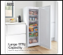 Sealey DH324 Baridi Freestanding Tall Freezer 177L Capacity – White