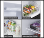 Sealey DH327 Baridi 60/40 Smart Frost Fridge Freezer 227L Capacity – Black
