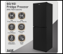 Sealey DH329 Baridi 50/50 Smart Frost Fridge Freezer 254L Capacity – Black