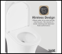 Sealey DH332 Baridi Close-Coupled Toilet with Soft Close Seat, Dual Flush Cistern & Rimless Flush – White