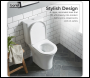 Sealey DH332 Baridi Close-Coupled Toilet with Soft Close Seat, Dual Flush Cistern & Rimless Flush – White