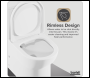 Sealey DH333 Baridi Close-Coupled Toilet with Soft Close Seat, Dual Flush Cistern & Rimless Flush – White