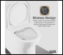 Sealey DH333 Baridi Close-Coupled Toilet with Soft Close Seat, Dual Flush Cistern & Rimless Flush – White