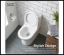 Sealey DH333 Baridi Close-Coupled Toilet with Soft Close Seat, Dual Flush Cistern & Rimless Flush – White
