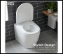 Sealey DH334 Baridi Back-to-Wall Toilet with Soft Close Seat & Rimless Flush – White