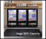 Sealey DH336 Baridi Back Bar Drinks Fridge/Cooler with Triple Hinged Door & Security Lock 307L - Black