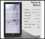 Sealey DH336 Baridi Back Bar Drinks Fridge/Cooler with Triple Hinged Door & Security Lock 307L - Black