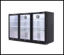Sealey DH336 Baridi Back Bar Drinks Fridge/Cooler with Triple Hinged Door 307L - Black