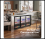 Sealey DH337 Baridi Back Bar Drinks Fridge/Cooler with Triple Sliding Door 307L - Black