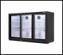 Sealey DH337 Baridi Back Bar Drinks Fridge/Cooler with Triple Sliding Door & Security Lock 307L - Black