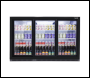 Sealey DH337 Baridi Back Bar Drinks Fridge/Cooler with Triple Sliding Door & Security Lock 307L - Black