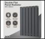 Sealey DH338 Baridi Horizontal Radiator Contemporary Double Flat Panel Design 420 x 600mm – Anthracite
