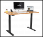 Sealey DH33 Dellonda Oak Electric Height Adjustable Standing Desk, 1400 x 700mm Dual Motor 100kg