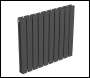 Sealey DH340 Baridi Horizontal Radiator Contemporary Double Flat Panel Design 600 x 700mm – Anthracite