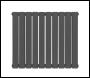 Sealey DH340 Baridi Horizontal Radiator Contemporary Double Flat Panel Design 600 x 700mm – Anthracite