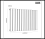 Sealey DH341 Baridi Horizontal Radiator Contemporary Double Flat Panel Design 600 x 910mm – Anthracite