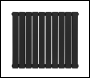 Sealey DH345 Baridi Horizontal Radiator Contemporary Double Flat Panel Design 600 x 700mm – Black