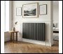Sealey DH346 Baridi Horizontal Radiator Contemporary Double Flat Panel Design 600 x 910mm – Black