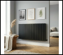 Sealey DH347 Baridi Horizontal Radiator Contemporary Double Flat Panel Design 600 x 1190mm – Black
