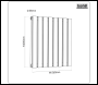 Sealey DH349 Baridi Horizontal Radiator Contemporary Double Flat Panel Design 600 x 560mm – White