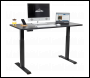 Sealey DH34 Dellonda Black Electric Height Adjustable Standing Desk, 1400 x 700mm Dual Motor 100kg